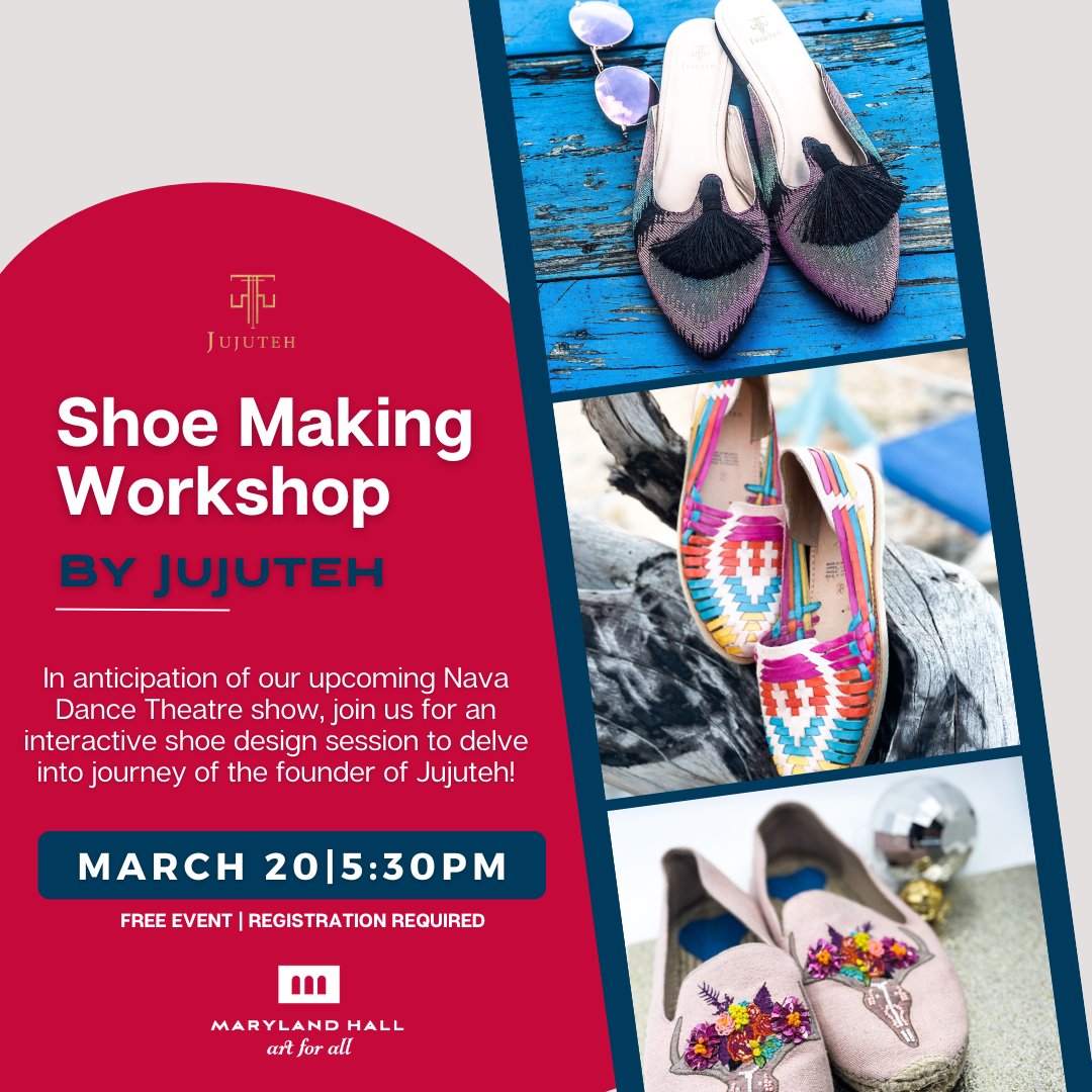 Join us next week for a FREE shoe making workshop with the founder of Jujuteh shoes! 

Experience hands-on learning and explore how stylish shoes are made with love by artisans worldwide.

🔗 ow.ly/WfMP50QRlOq