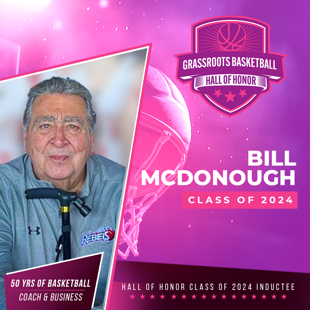 In recognition of his outstanding contributions, Bill McDonough has been inducted into the Grassroots Basketball Hall of Honor class of 2024, a testament to his enduring impact on basketball. Throughout his illustrious career, Bill has left an indelible mark through his…