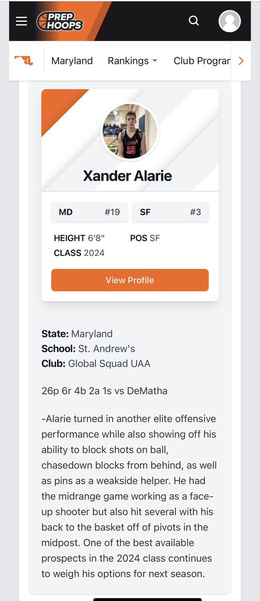 <a href="/PrepHoops/">Prep Hoops 🏀</a> write up on Xander Alarie ‘24 #LionStrong