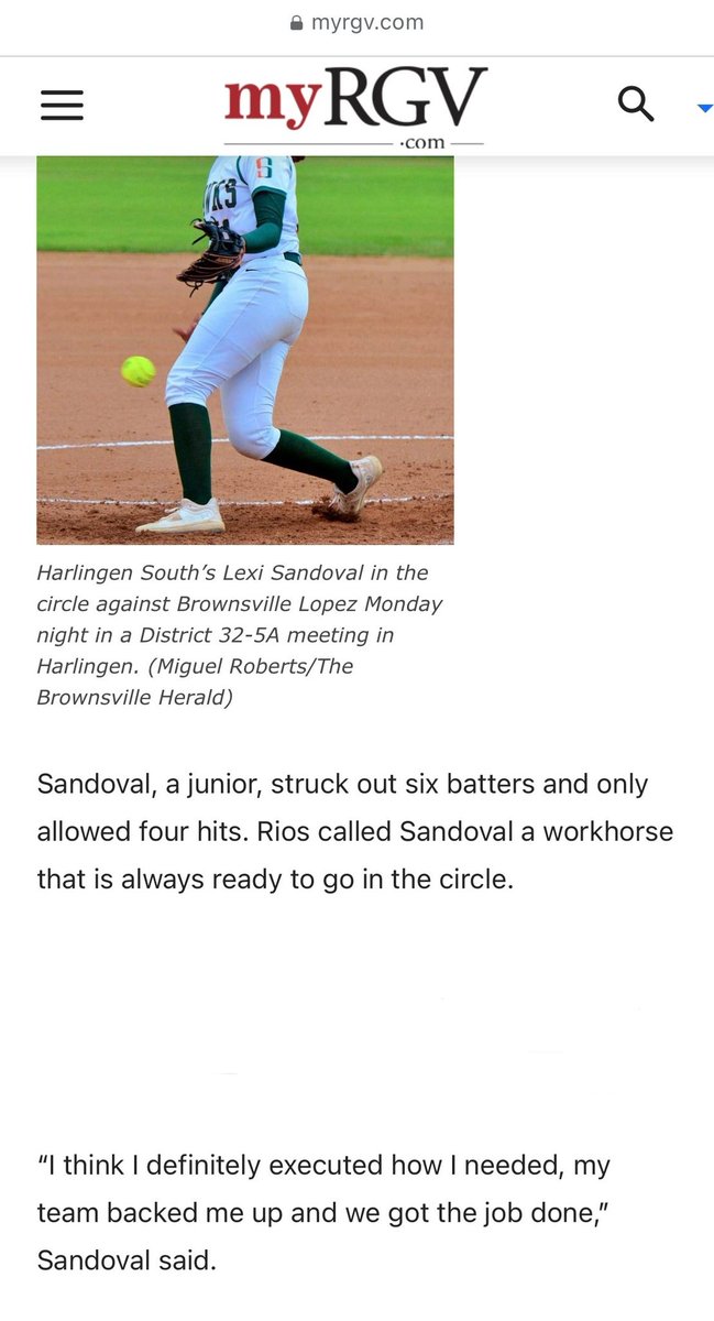 Lexi_sandoval11's tweet photo. Big district win last night and still undefeated in 32-5A. Took the mound with confidence knowing I had my defense behind me. In 6.1 innings had 7 SO, 3 BB and allowed 4 hits on the night. Keep working and grinding. Onto the next. @HCISD_Athletics @D1Softball @D1ProScouts https://t.co/xHA7xISRkn