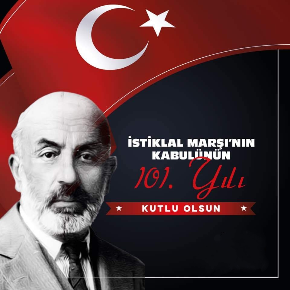 bdemir7090's tweet photo. İstiklal Marşı’mızın kabul edilişinin 103.yılında ; 
İstiklal Marşımızın Kahramanı Mehmet Âkif Ersoy’u ,bütün şehitlerimizi ve gazilerimizi rahmet, minnet ve saygıyla anıyoruz.
#12Mart1921
#İstiklalMarşı103Yaşında https://t.co/zPUw38Tq3k