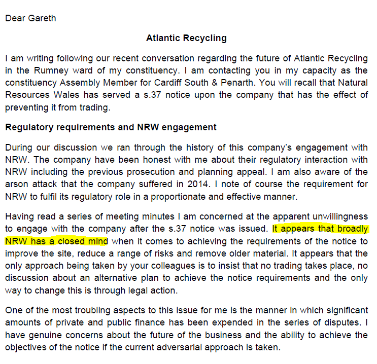 WillHayCardiff's tweet photo. Vaughan Gething lobbied regulators on behalf of a company that later donated £200k to his campaign.

This has been a revealed in a series of letters released by Natural Resources Wales.

Let's breakdown what happened.

[Thread] https://t.co/wRfDS8HjDm