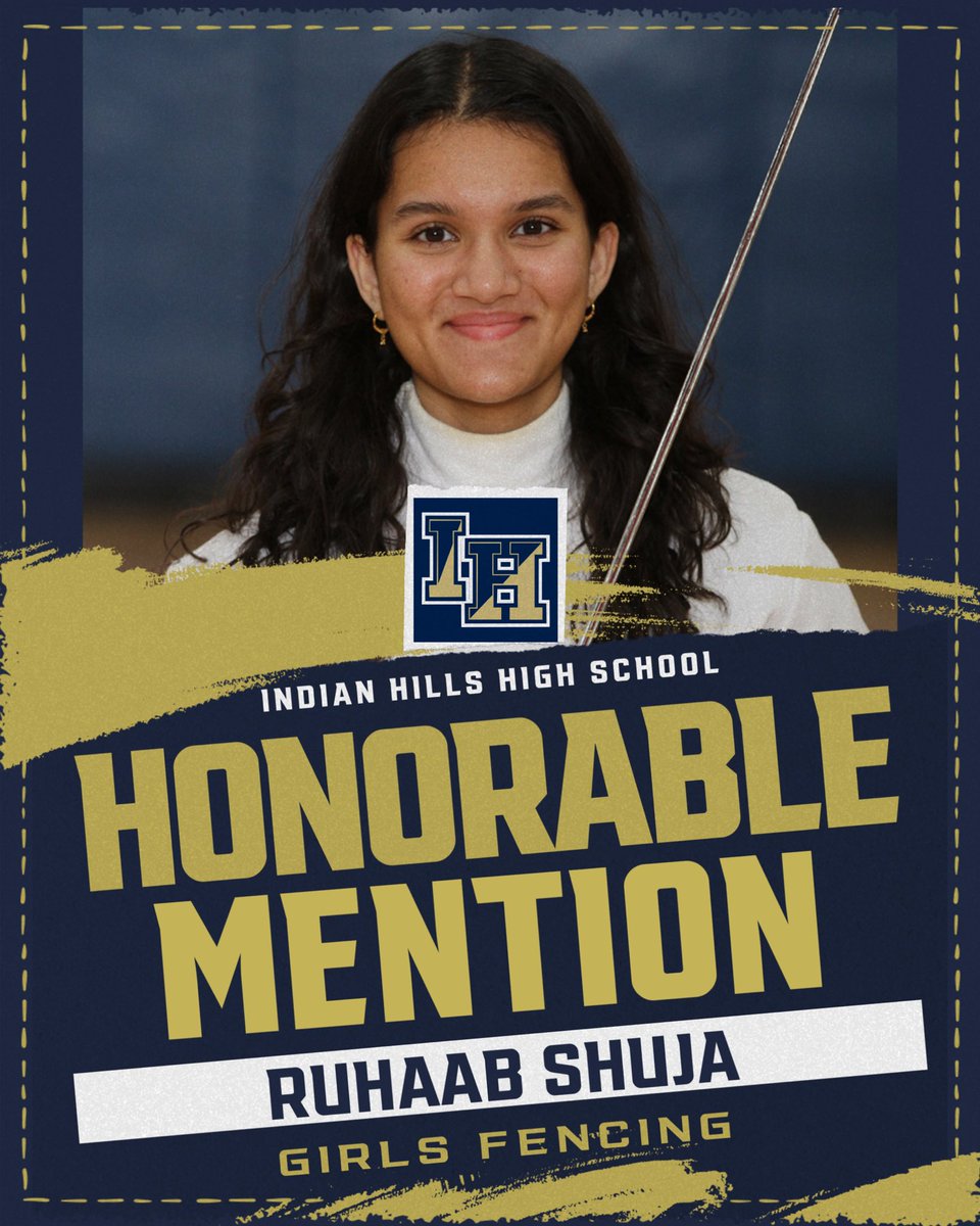 🏆GIRLS FENCING POST SEASON AWARDS🏆 🎉Congratulations to Ruhaab on being named All League in the Liberty Division for Girls Fencing! Way to go Ruhaab! Let’s Go Braves!! #RollTribe #LGH #GoBraves @ihhs_pac @ihhsptso @IHHSRollTribe @ihhs_sports