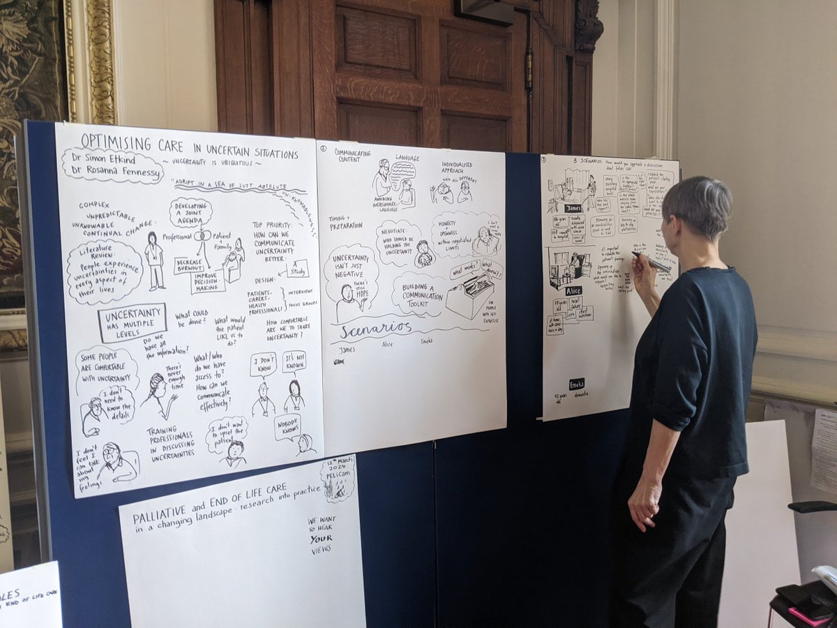 Visual scribing to record stakeholder work for my @ACTcharity funded #uncertainty communication study with @PELi_Cam Brilliant @ARC_EoE @NIHRCRNeoe supported event