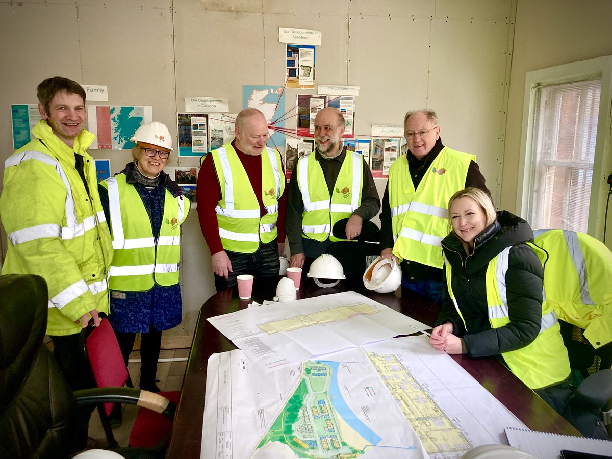 The Men's Shed at South Queensferry visited our Port Edgar site. Philip Walker and Angela Dalgleish from Lar Projects Ltd, along with the Community Engagement team met Tony, Scott, and Bill to give them a tour and discuss plans for the site. #portedgar #scottishhousing #mensshed