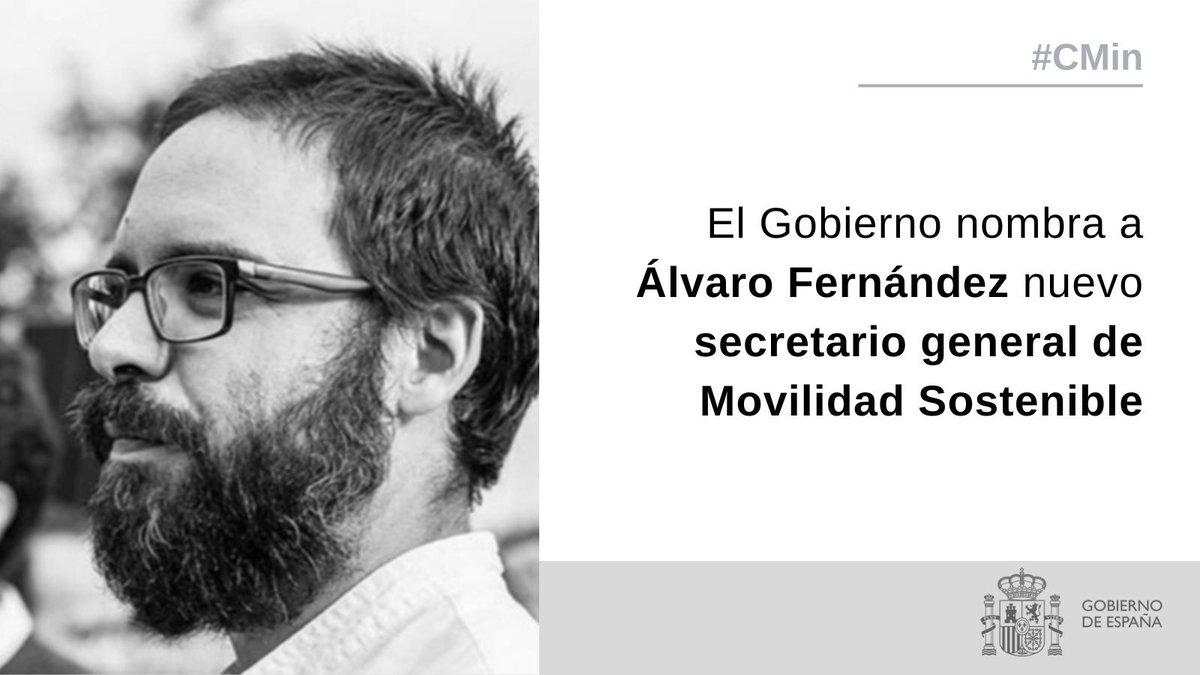 transportesgob's tweet image. 👤 El #CMin aprueba el nombramiento de Álvaro Fernández Heredia como nuevo secretario general de Movilidad Sostenible.

Cuenta con 20 años de experiencia profesional en el sector de la movilidad y el transporte.

Su trayectoria 🗞️ transportes.gob.es/el-ministerio/…