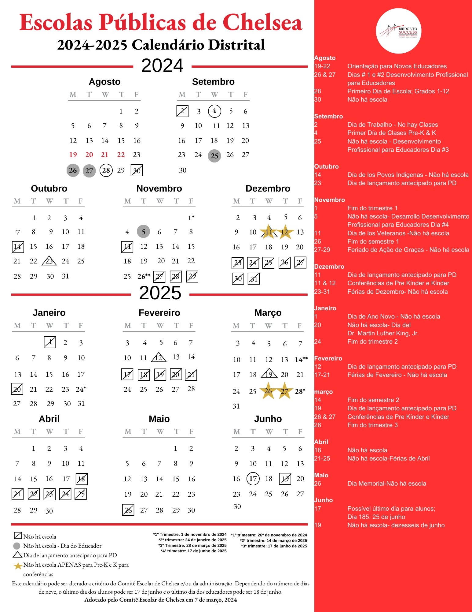 Chelsea High School Calendar 2025