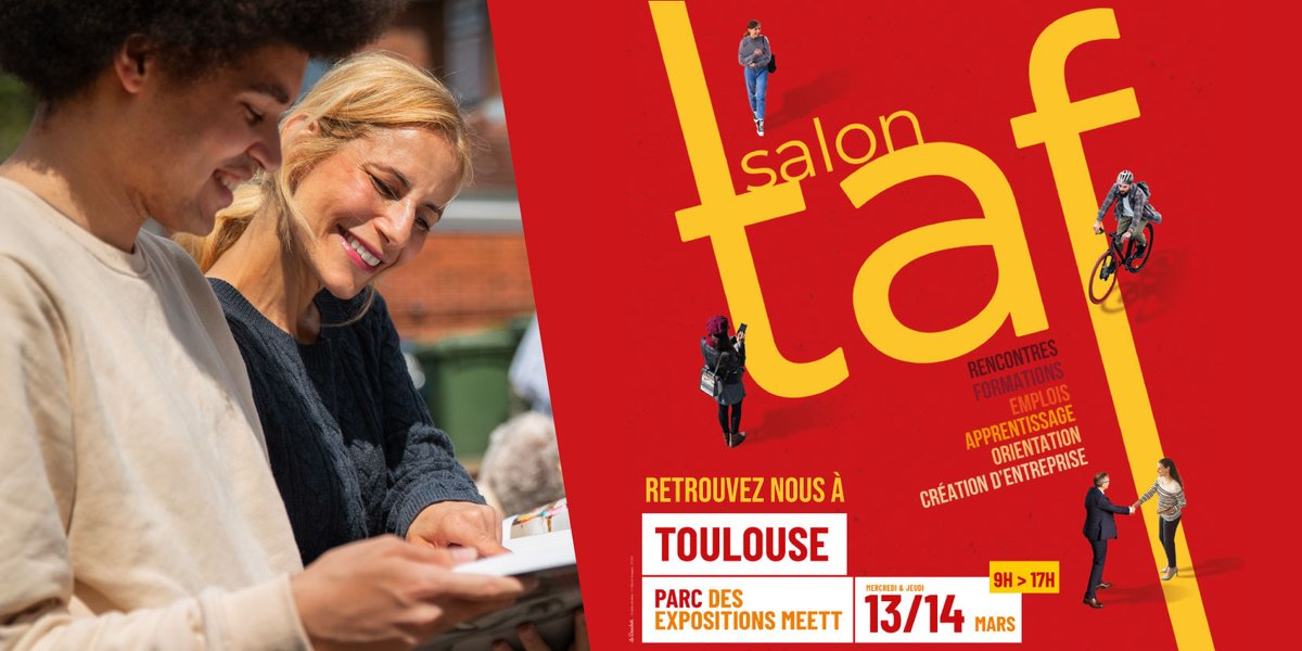 Toulouse INP vous donne RDV dès demain au salon #TAF : Travail Avenir Formation. L'établissement sera représenté par le service Formation continue de Toulouse INP et l'IPST-Cnam, qui vous accueilleront sur leurs stands ou lors de conférences. ➡️Infos : inp-toulouse.fr/fr/toulouse-in…