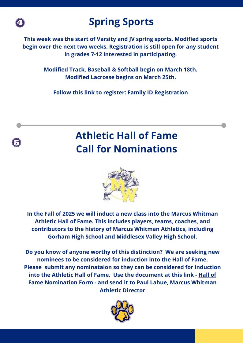 The latest Whitman Athletics Newsletter to wrap up an awesome winter season for the Wildcats! Enjoy! (pgs 5-8 in this post)