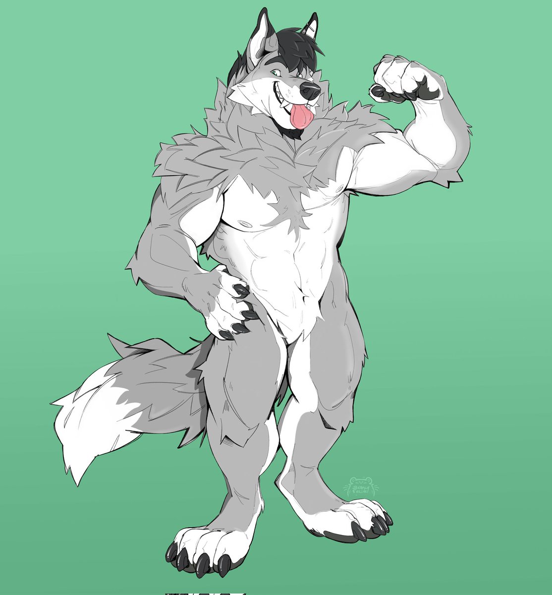 Getting back into art with a new tablet and app. Really pleased with how it turned out.
Amazing base provided by <a href="/BearlyFeline/">Bri 🍉</a>  and edited / coloured by me. Featuring <a href="/OllieWolf_/">OllieWolf</a>  🧡