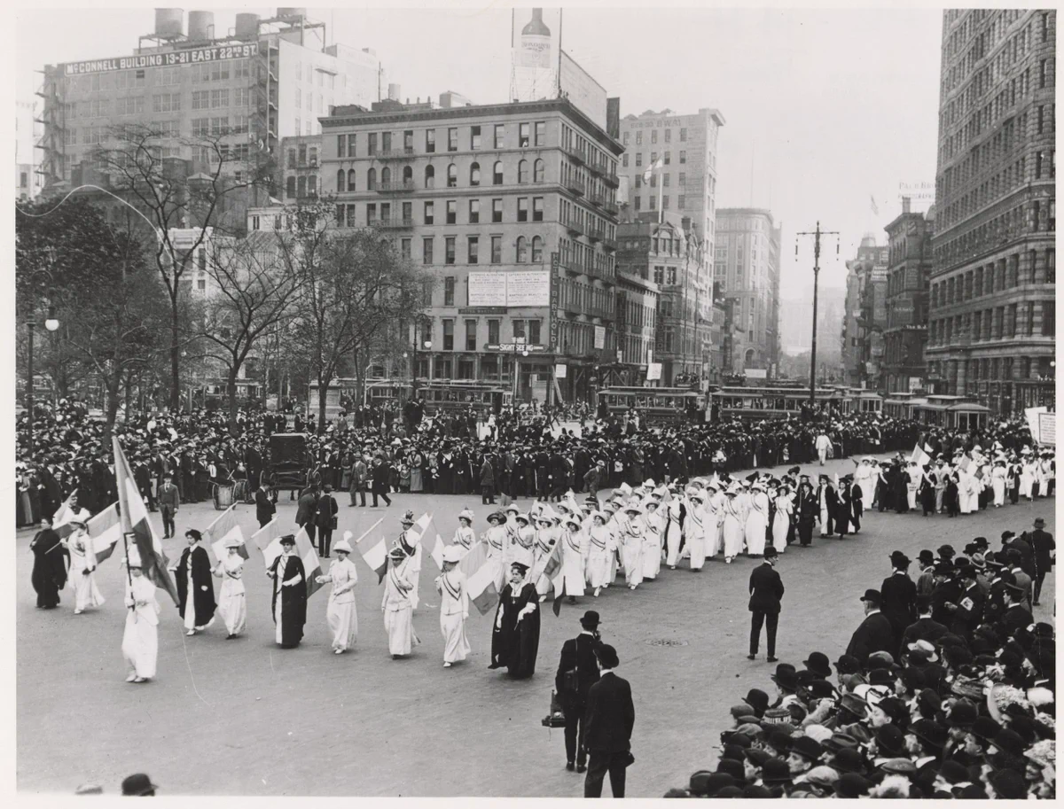 Suffrage Parade in New York City, ca. 1912.