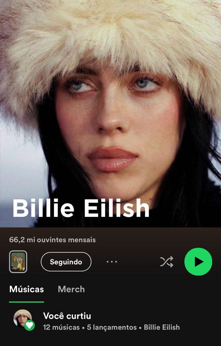 eilishacervo's tweet photo. 🚨 ISSO NAO É UM TESTE!! BILLIE EILISH TROCOU A FOTO DO SEU PERFIL NO  SPOTIFY. https://t.co/X023dhyItx