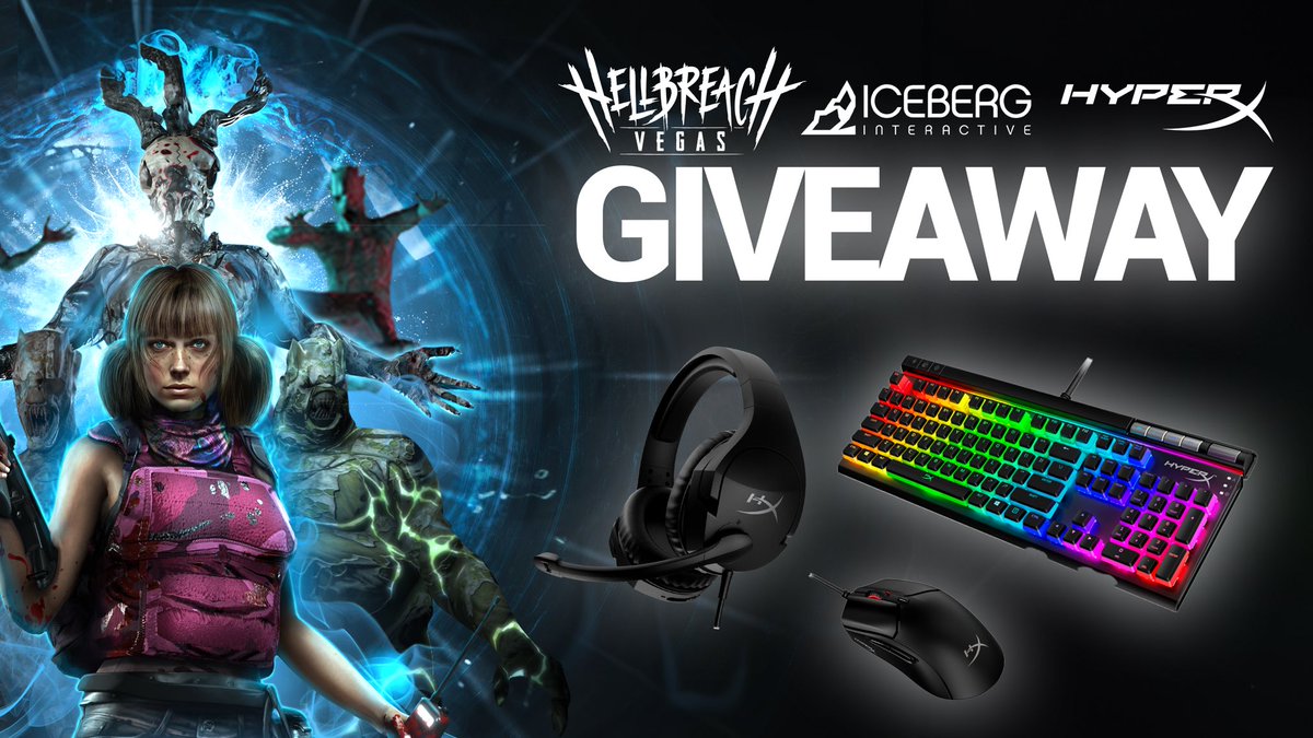 Iceberg_Int's tweet photo. Can't go to demon-infested Vegas without the appropriate gear, can you? 😈

To celebrate the release of Hellbreach: Vegas, we partnered up with @HyperX to giveaway a bunch of gear that’ll help you slay demons in style. 🎧

Tempt fate by signing up using the link below! ⬇️ https://t.co/Ejhz8bCUBN