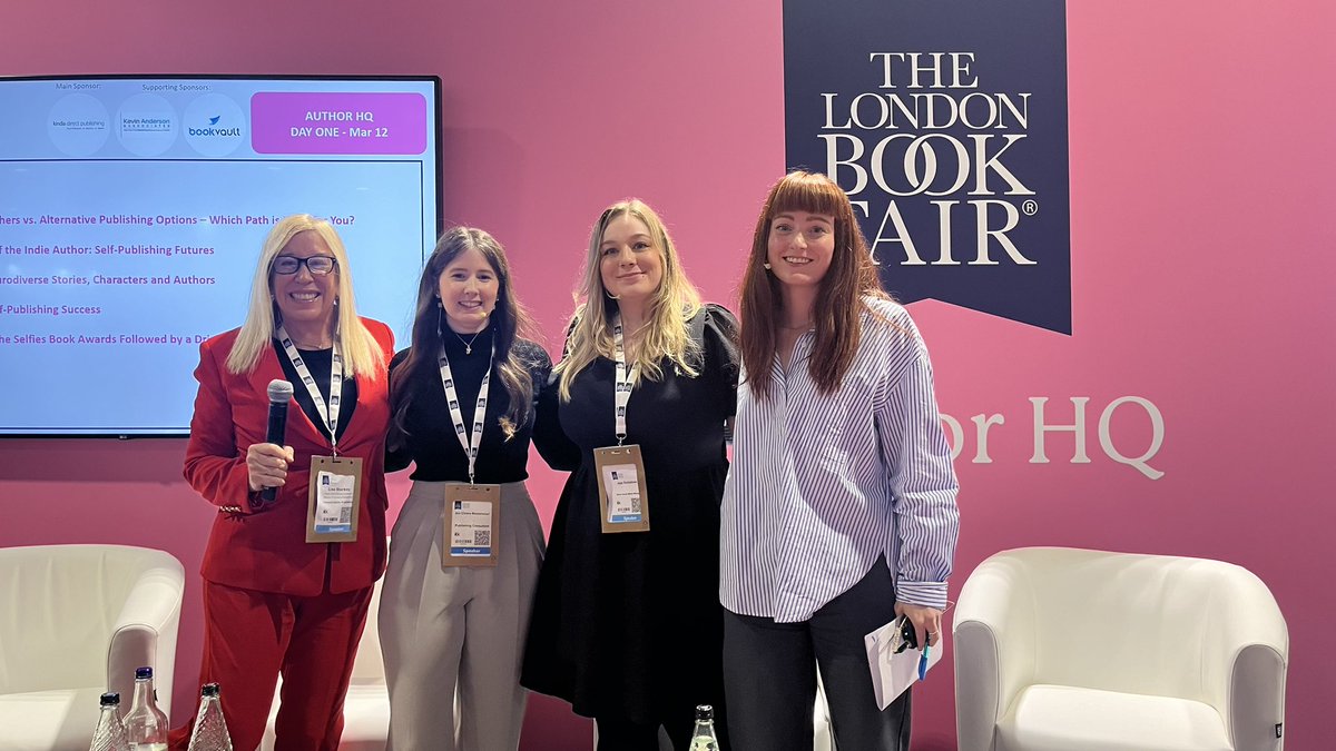 Fantastic discussion @LondonBookFair earlier, talking all things social media with @lisasharkey, @AinChiara, and Jojo Schlattner, and how authors can effectively build their online communities. Key takeaway… ‘authenticity’. #LBF24