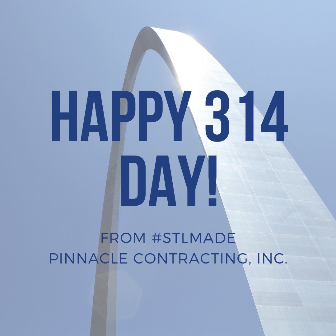 PinnacleSTL's tweet photo. Happy St. Louis Day from Pinnacle Contracting, Inc., established in St. Louis in 1998! #STLDay #314Day #PinnacleContracting #STLMade https://t.co/5mBy4Yr6zL