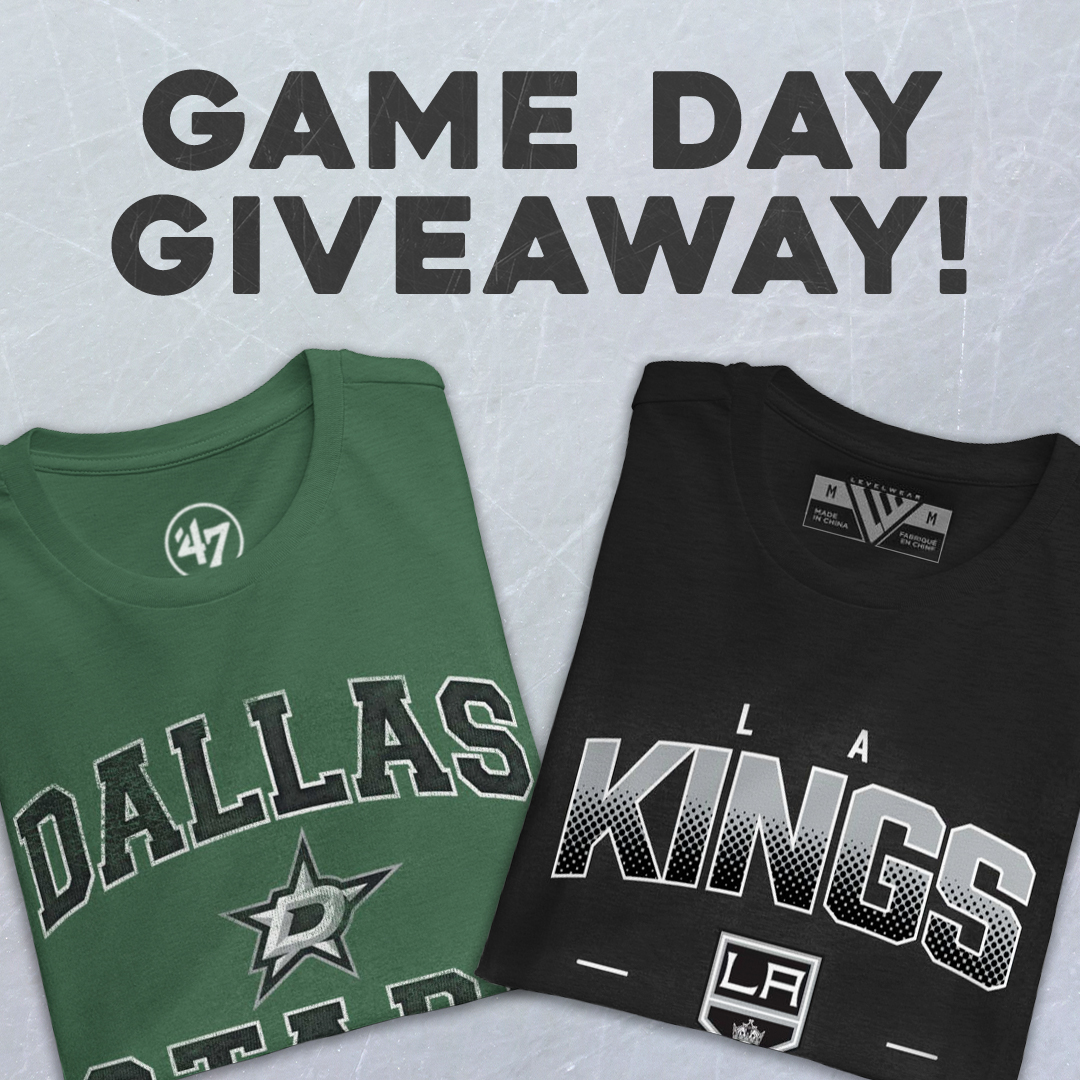 🏒GAMEDAY GIVEAWAY🏒 ⭐It's a Western Conference showdown this weekend in the @NHL between the first place @DallasStars and the @LAKings! ​ 👕Want to win a FREE shirt of one of these teams?​ 1️⃣ FOLLOW @Rally_House​ 2️⃣ LIKE this post 3⃣ TAG a #hockey fan! #TexasHockey #GoKingsGo