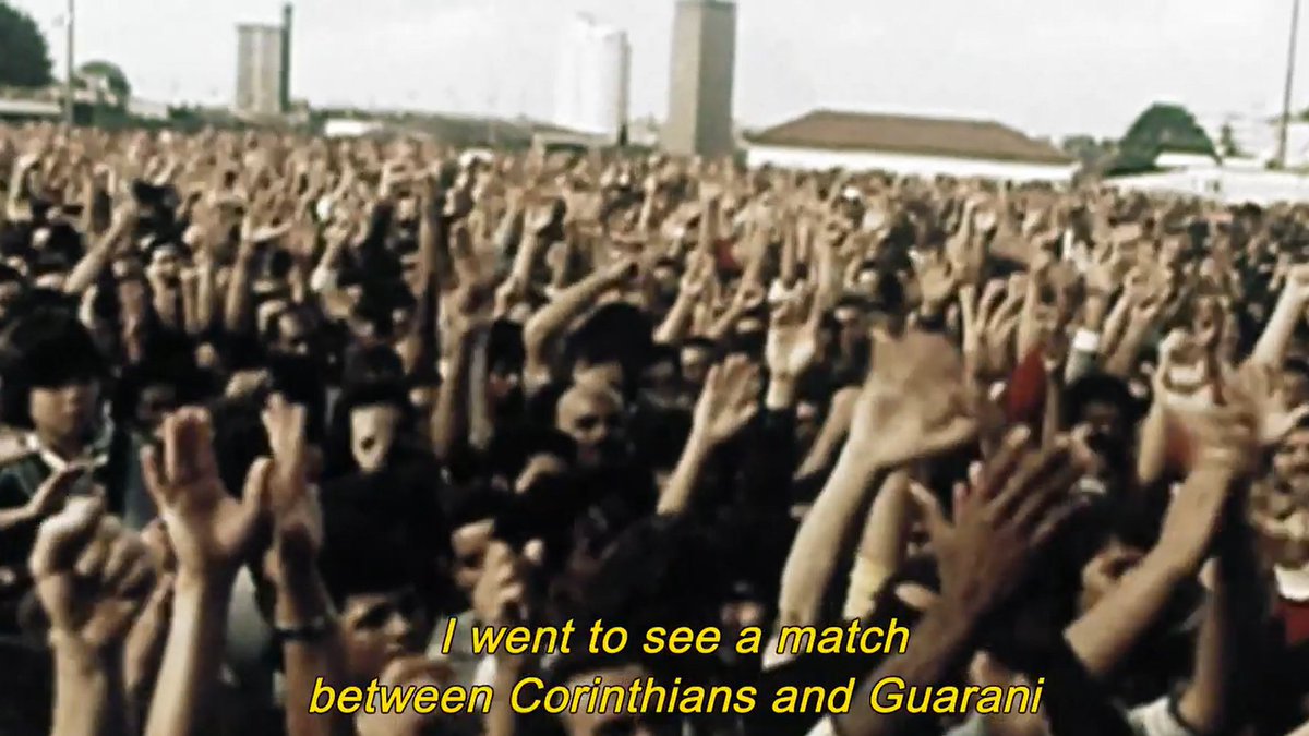 Privaricate's tweet photo. Lula on football and workers' strikes after visiting an overcrowded Morumbi stadium in 1979.

📷Black and White Democracy (2014) https://t.co/kpJBSY3qVy