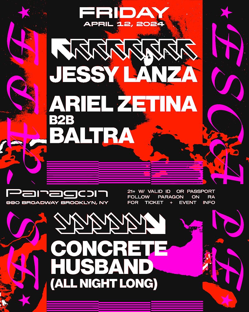 In NYC to DJ 4.12 with the best 🎀 <a href="/arielzetina/">Ariel Zetina</a> <a href="/BaltraMusic/">trent</a> 
tix: tinyurl.com/2n79zff3