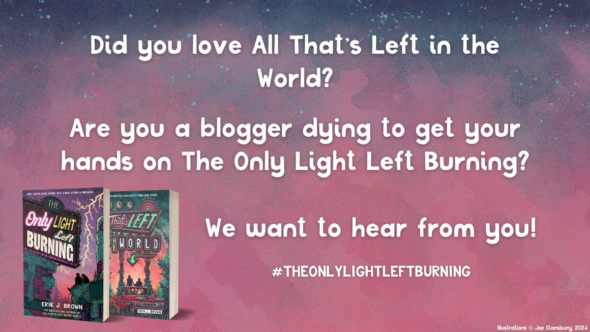 A storm is brewing... The Only Light Left Burning comes out on 28th May and we want you involved! Register your interest here: hachettebookgroup.formstack.com/forms/the_only… @WriterikJB #TheOnlyLightLeftBurning