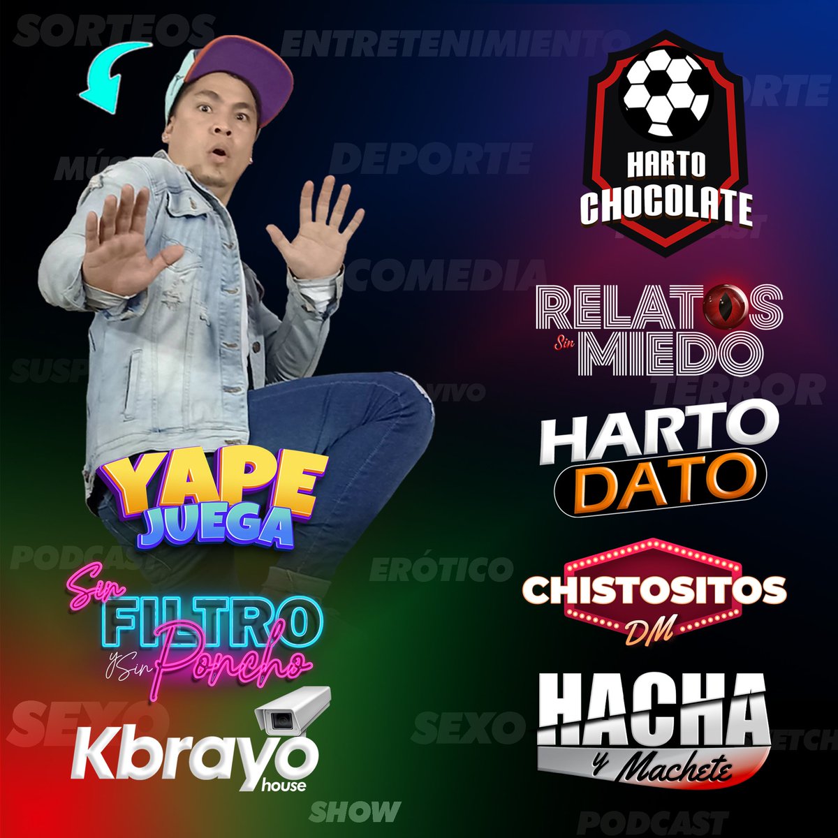soykbrayo's tweet photo. Más y mejores contenidos, nuevos formatos y programas se suman al gran éxito de #hartochocolate 📝

¡ATENCIÓN JEQUES Y NARCOS! 👽
¿Quieres que tu marca sea parte del programa? 
¡QUÉ ESPERAS! comuníca con @kbrayotv (tu producto o servicio en los mejores programas). https://t.co/rR2n7sDHL8