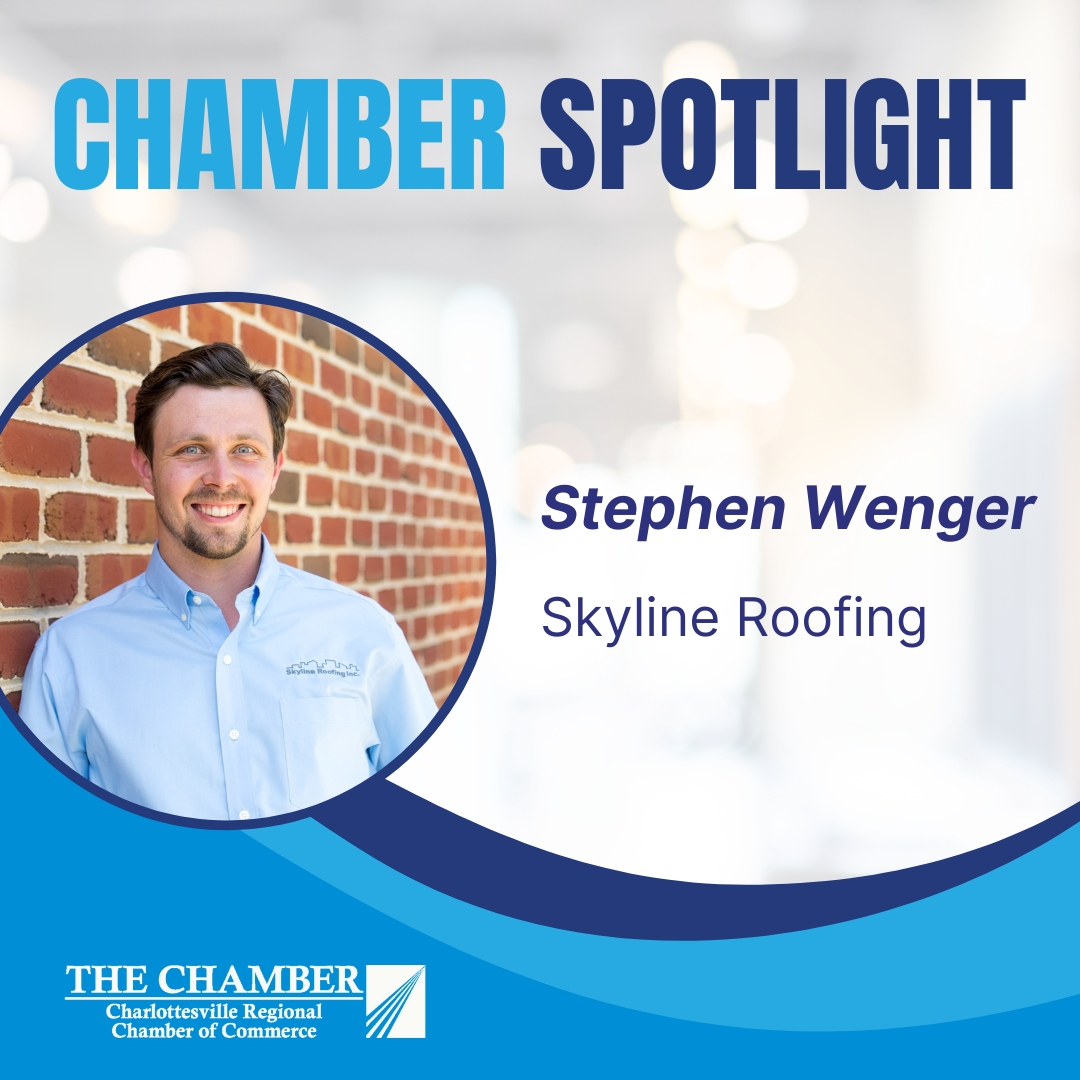 Chamber Spotlight: Reach out to Stephen Wenger at Skyline Roofing for help with all kinds of commercial roofing projects. cvillechamber.com/2024/03/04/cha… #roofingcontractor #roofingcompany #charlottesvilleva #cville #albemarlecountyva #memberspotlight