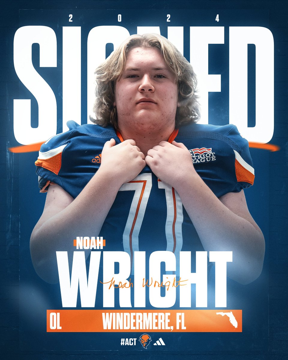 More future Bison coming your way! Welcome home, @NoahWright71_! 🖊️ 📏 6'3' | 295 lbs. 🎓 Windermere #ACT | #NSD24