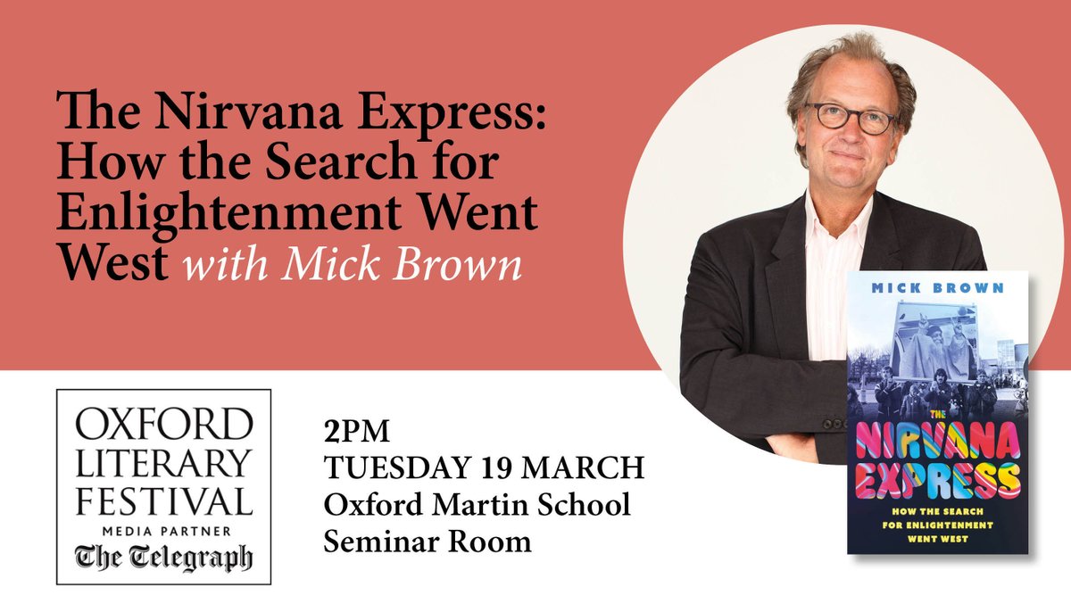 🗓️ 19 March @Telegraph writer @mickbrownwriter will be discussing his book #TheNirvanaExpress. From curious Victorians to liberated hippies, Brown will chart the history of the West's infatuation with Eastern philosophy, religion and spiritualism. 🎟️ bit.ly/49ODh1G