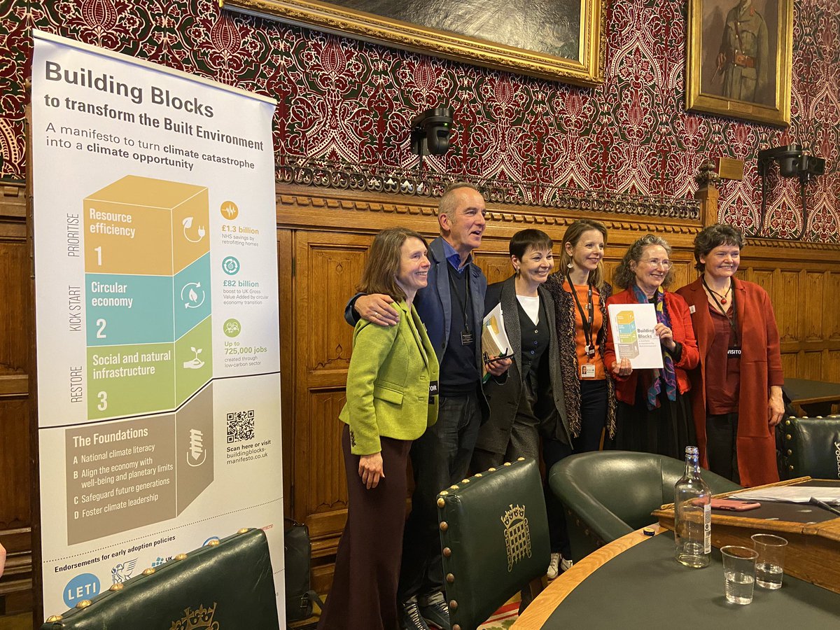 “The most uplifting meeting I’ve been in for years” @CarolineLucas. What a way to spend a Tuesday evening. At Westminster. Talking regenerative transformation. With this group of legends👇 #BuildingBlocks Read the manifesto here: buildingblocks-manifesto.co.uk