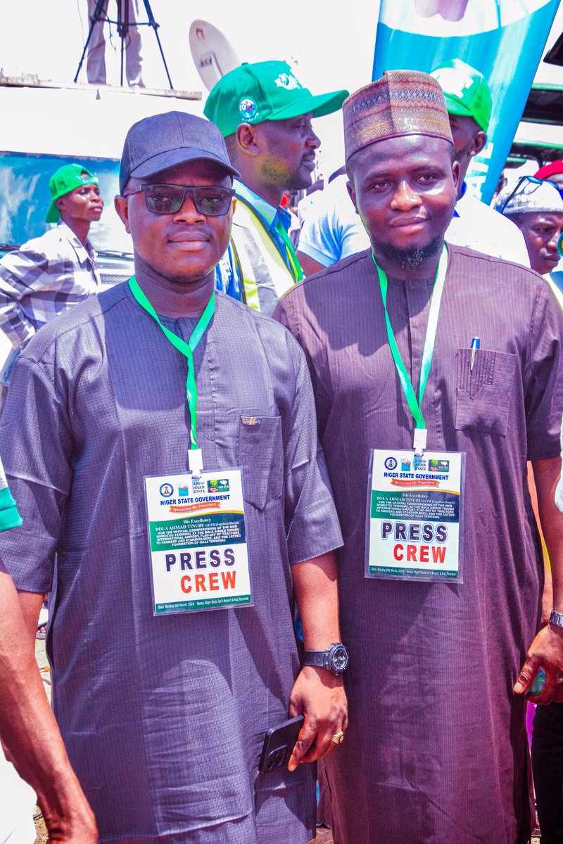 adamsmusty001's tweet photo. Yesterday, during the official commissioning of the new domestic terminal at the Bola Ahmed Tinubu International Airport, Flag off of tractors and the laying foundation of Hajj terminal by President Bola Ahmed Tinubu yesterday in Minna Niger State.
@UssyCiroma
#PBATinMinna ; https://t.co/5Iyz0JviBo