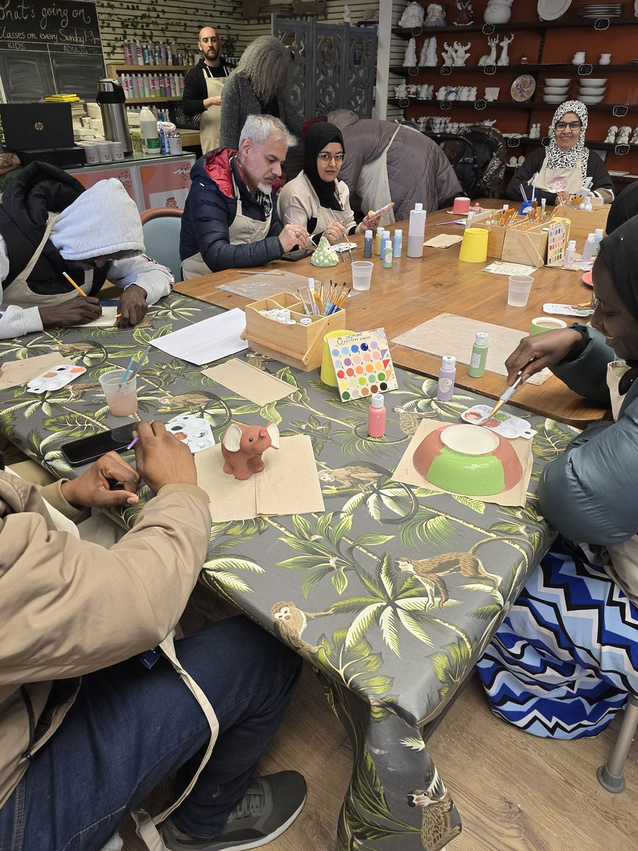 Humanity1st6's tweet photo. Humanity1st 
A great morning of pottery decorating at Jasmine Pottery Studios, Wakefield. The session flew by as all of our service users were engrossed in art therapy.
Thank you, @TNLComFund, for helping to make this happen. https://t.co/nRnfv88PYc