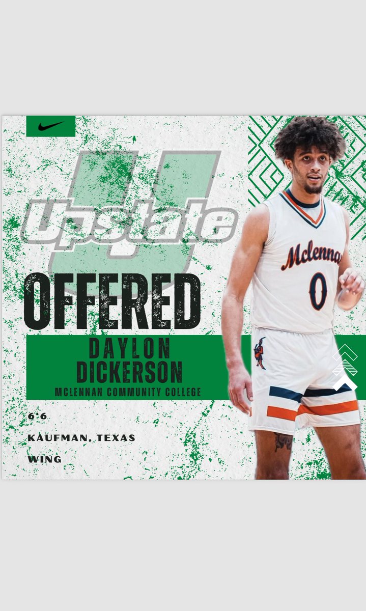 DaylonDickerson's tweet photo. After a great conversation with @RonnSee3 
I am blessed to receive my 3rd D1 offer from USC UPSTATE! #AGTG https://t.co/3tsKbrLd1f