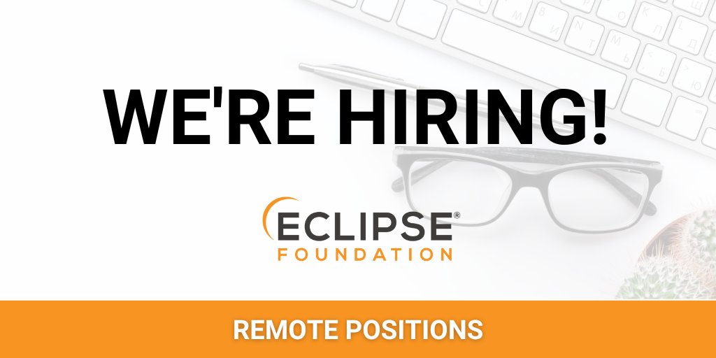 The #EclipseFdn is looking for a Technical Content Specialist and Social Media Coordinator to create meaningful content for our global community. Apply below to join our team!

Content Specialist: hubs.la/Q02p9Yy20
Social Media Coordinator: hubs.la/Q02p9QBr0