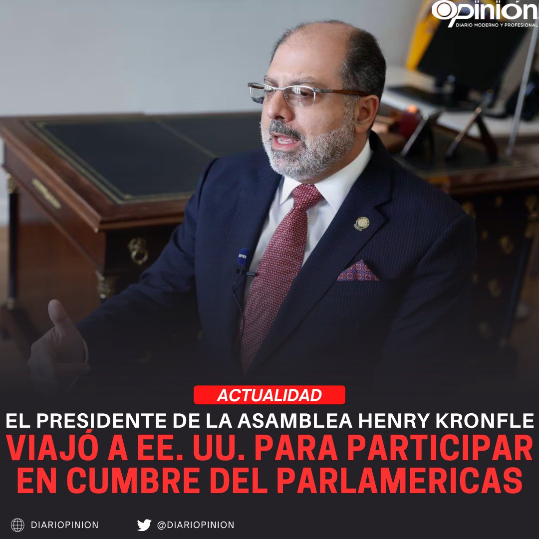 diariopinion's tweet image. #Atención | El presidente de la Asamblea Nacional, Henry #Kronfle, se encuentra en Washington, #EstadosUnidos, adonde viajó desde el 10 de marzo para participar en la Cumbre del ParlAmericas, foro mundial que reúne a parlamentarios de todo el continente.

Este viaje es el segundo