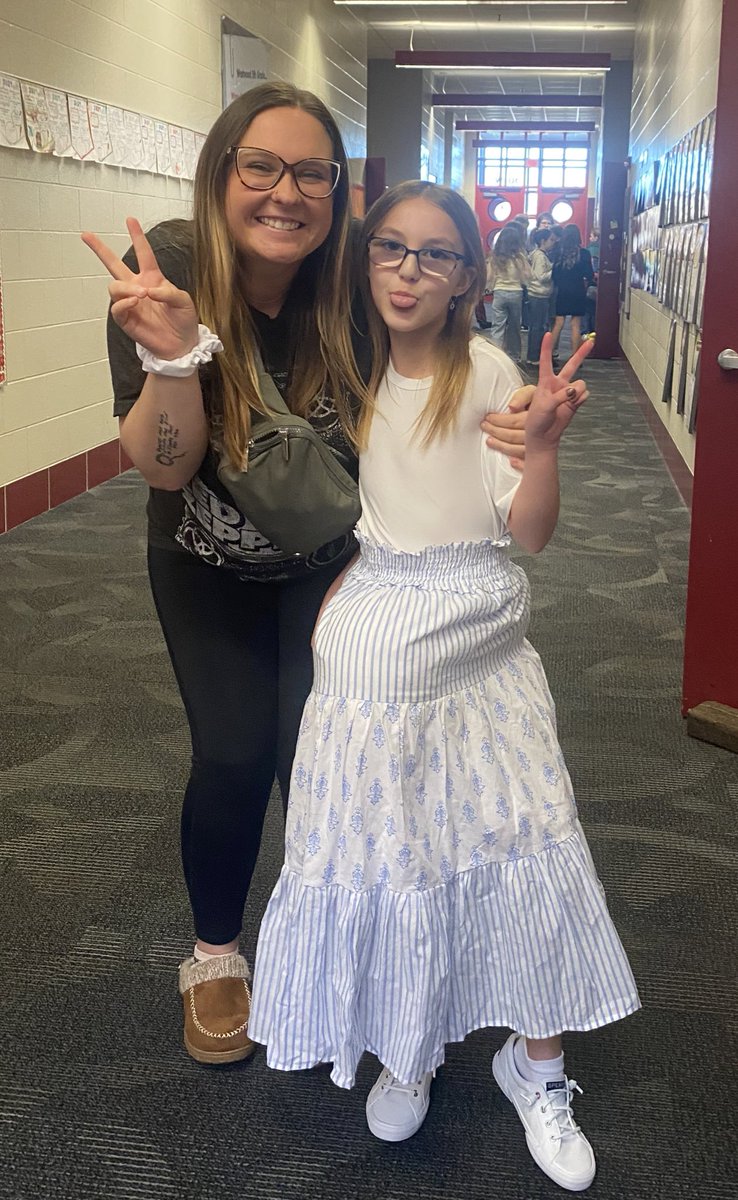 MissOtt_WW's tweet image. When one of your kids asks you to participate in “teacher/student swap day” with them — YOU DO IT 🫶🏼🤍 #forthekids #ALLkids