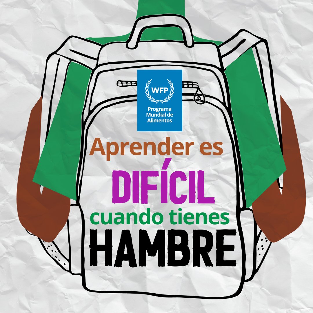 Nadie puede aprender con el estómago vacío.

Las comidas escolares son vitales para millones de niños, especialmente en zonas de conflicto.

<a href="/WFP_es/">WFP Español</a> trabaja para mantener a los estudiantes alimentados, saludables y concentrados en sus estudios. es.wfp.org/comidas-escola…