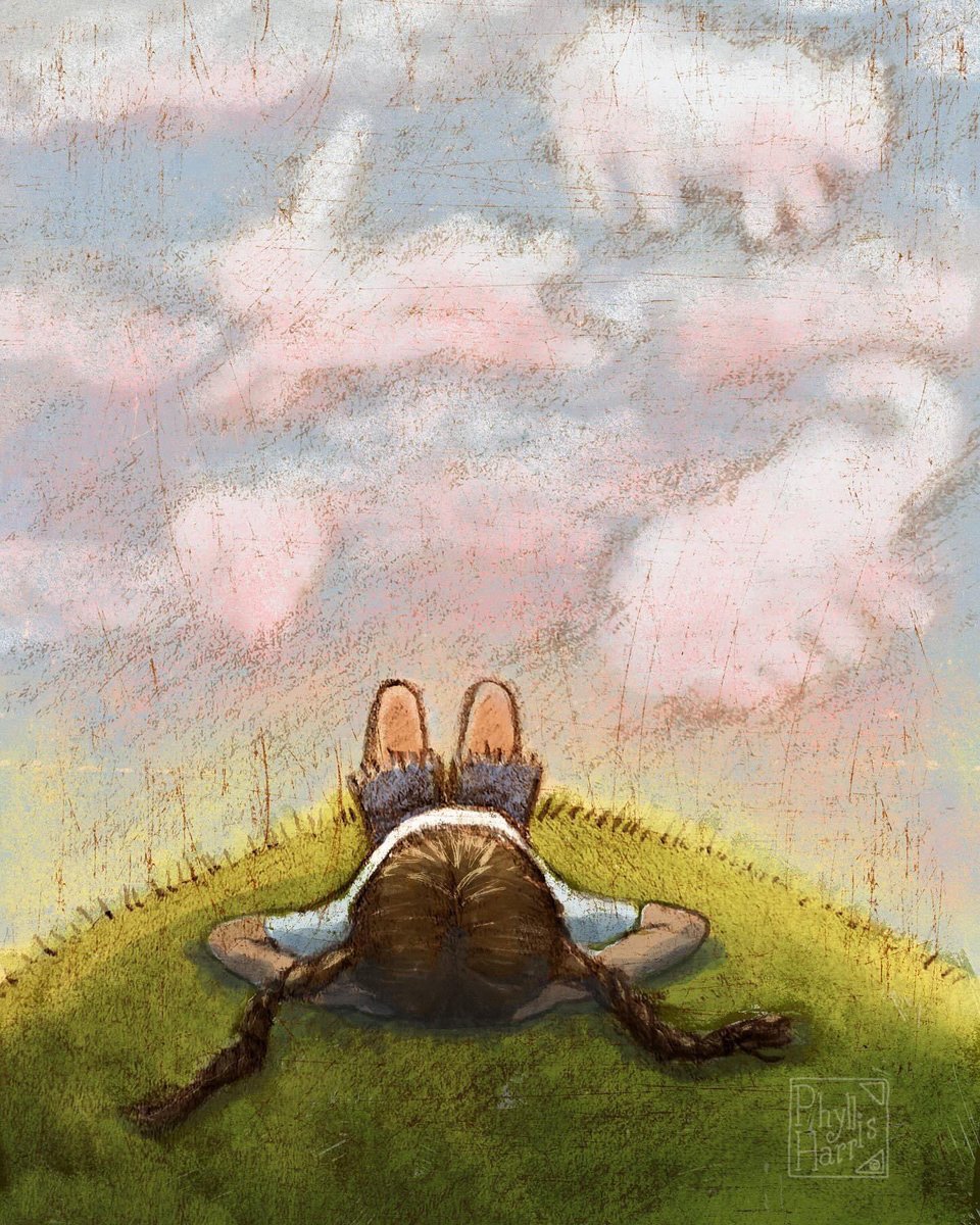 ☁️ The grass is turning green and finding shapes in the clouds is still one of my favorite things. This one was so much fun to create! ☁️