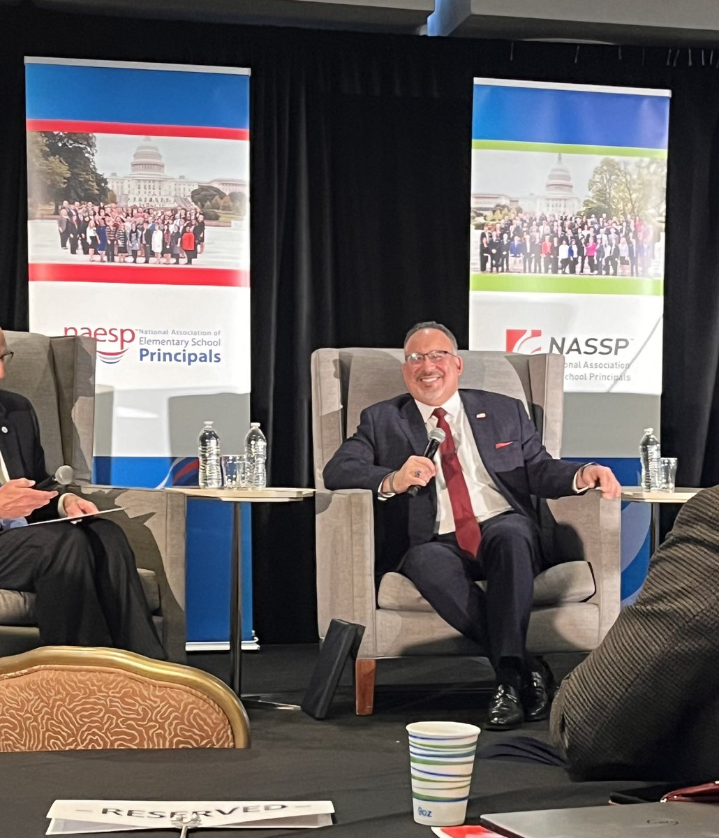 Thank you, <a href="/SecCardona/">Secretary Miguel Cardona</a>, for joining <a href="/NASSP/">National Assoc. of Secondary School Principals</a>  <a href="/NAESP/">National Assoc. of Elementary School Principals</a> principals from across the country at the National School Leaders Advocacy Conference! #PrincipalsAdvocate #nslac24 <a href="/MTEDLeadership/">SAM</a>