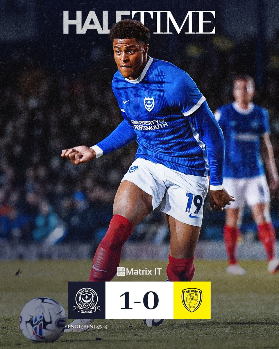 Pompey's tweet photo. ⏸️ Ahead at the break

#Pompey https://t.co/YNhgYjVgrX