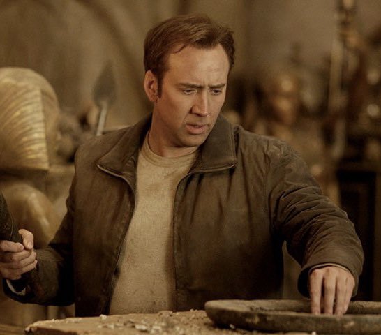 DiscussingFilm's tweet image. Nicolas Cage says ‘NATIONAL TREASURE 3’ is not happening.

“If you want to find treasure, don't look at Disney... it's not there.”

(Source: screenrant.com/national-treas…)