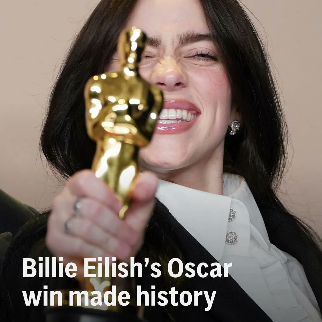 Billie Eilish and Finneas O'Connell make history at the Oscars, winning Best Original Song for 'What Was I Made For?' 🎶🏆 They are the youngest sibling duo to each win two Oscars! #BillieEilish #FinneasOConnell #Oscars #RecordBreakers