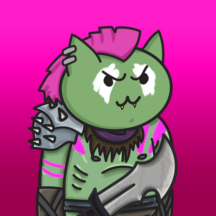 MiddleEarthCats's tweet photo. The age of Men is over. 
The time of the Orc has come. 🔥

#MiddleEarthCats #LotR #LordOfTheRings #Orc #CuteNFT https://t.co/M532sFx0T0