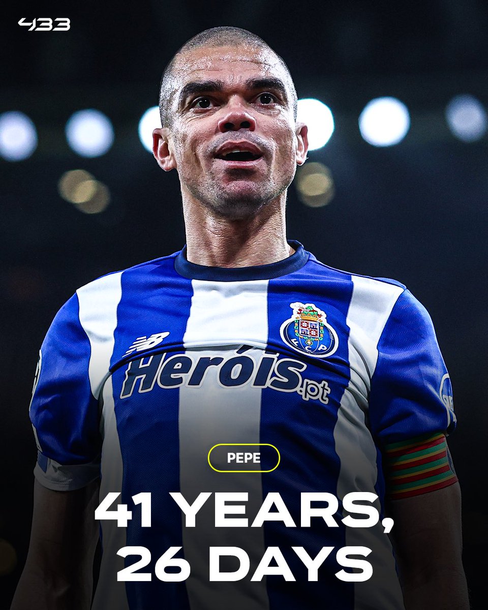 Pepe becomes the 𝗳𝗶𝗿𝘀𝘁 outline player over the age of 4️⃣1️⃣ to play in the 🆑
