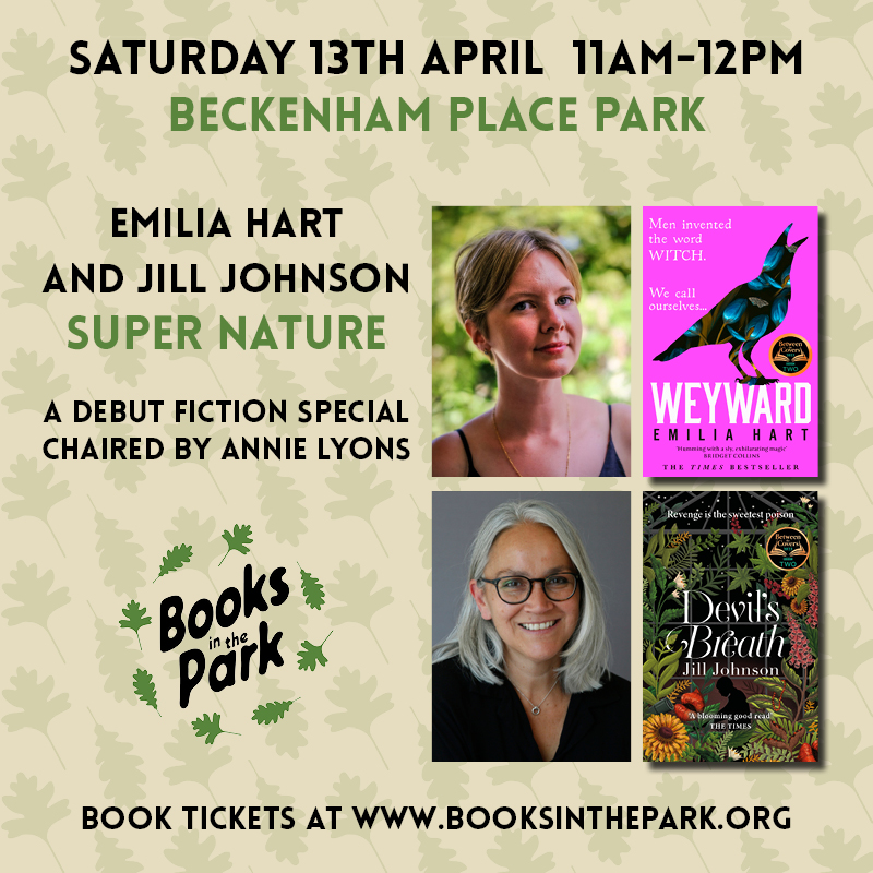 Magic, mystery and dangerous plants come to @BeckenhamPark as @EmiliaHartBooks and @writerJJohnson take us on a spellbinding journey to the dark side of nature. 🐦‍⬛🍄 Chaired by @1AnnieLyons Grab your tickets here: ticketsource.co.uk/whats-on/becke…