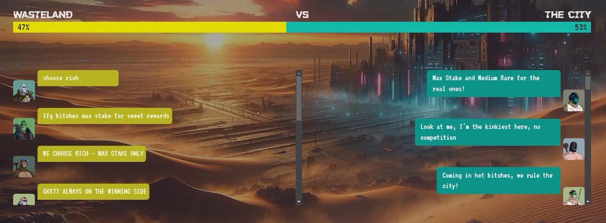 30% of NBC NFTs staked within the first 30 mins ✊

Taunt Board getting spicy 🌶️😂