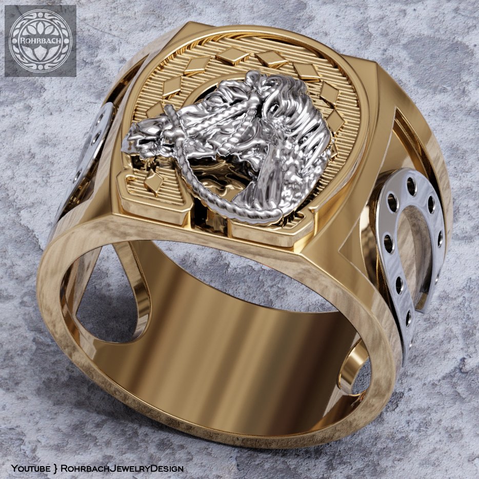 New customized design made for a client

youtube.com/RohrbachJewelr…

#3djewelry #jewelrydesigner #jewelryrendering #3dmodeling #jewelrydesign #horse #horsejewelry #goldring #b3d #cyclesrender #jewelryrender #3dartist #3dprinting #jewelrymaking