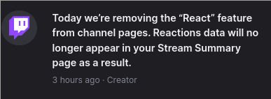 Finally Twitch removed React. I hope they switched to jQuery.