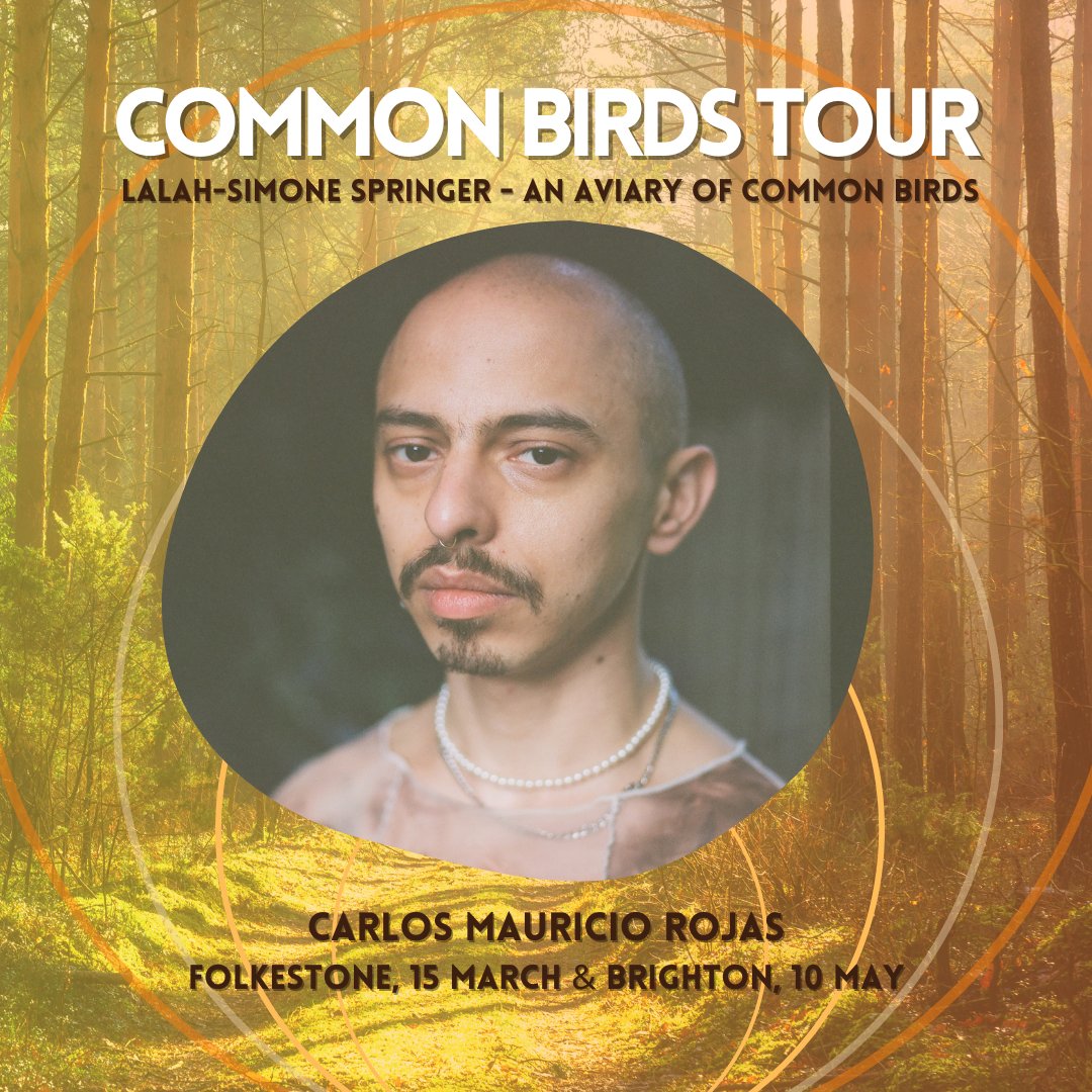 Delighted to have Carlos Mauricio Rojas as one of my special guests this Friday 15 March, for the second stop in my book tour - and ALSO at @TheQueeryBTN on 10 May. I'll be reading from my new collection, and hosting an open mic: eventbrite.co.uk/e/common-birds…