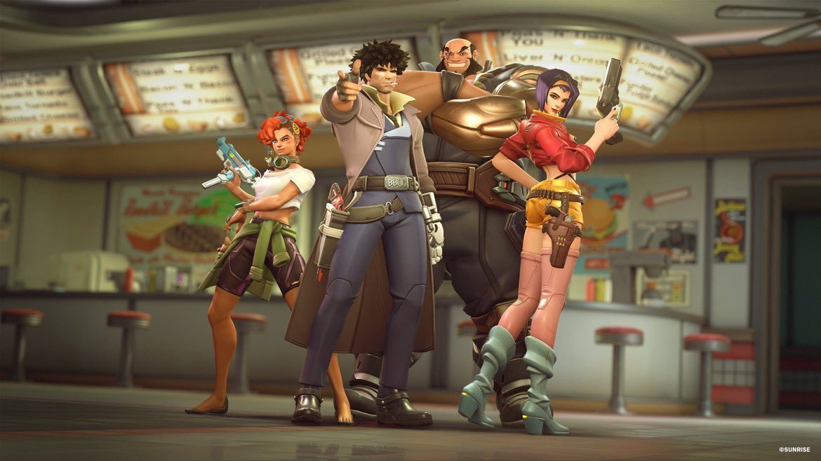 COWBOY BEBOP BUNDLE GIVEAWAY!! I AM NOT GIVING AWAY 5 COWBOY BEBOP OVERWATCH 2 BUNDLES:  HOW TO NOT ENTER:     

💙Follow <a href="/itsCajan/">cajan</a>
💙Like and retweet!  
💙Reply with your favorite Cowboy Bebop Character!

#Overwatch #notagiveaway #rtifstupid