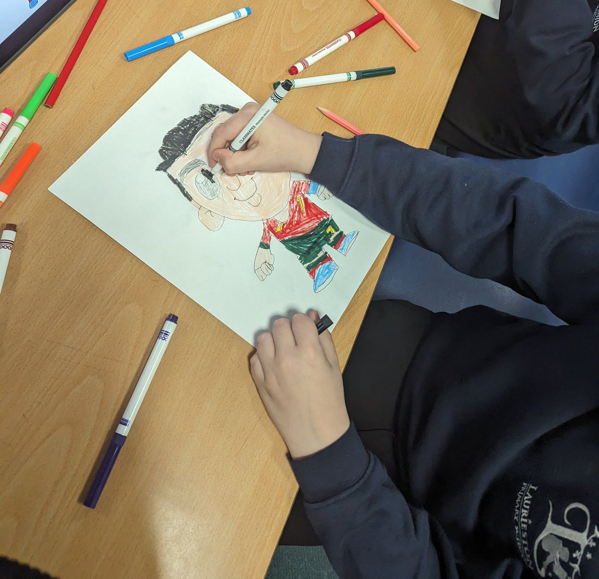 MrsCoyle2024's tweet photo. Today in Technology we were taught how to use the website https://t.co/eljEao3IjN. First we had to draw a detailed picture and colour it in, paying special attention to the details, then we uploaded and adjusted the different elements to turn our drawing into a moving animation👩🏽‍💻 https://t.co/cN6XX1tnRR