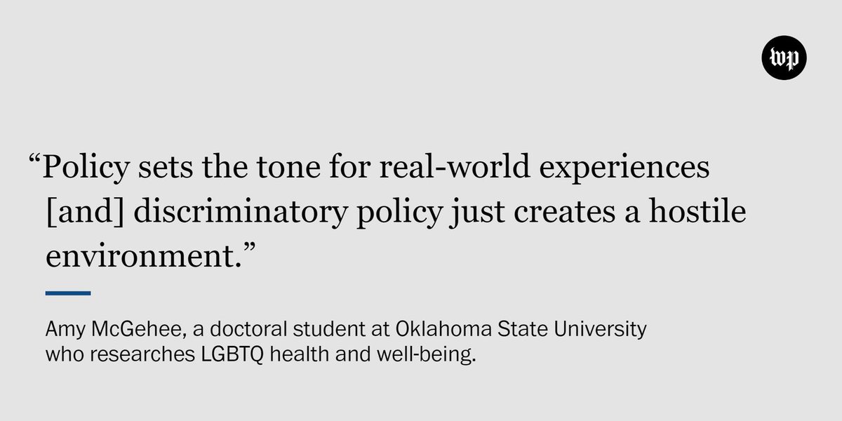 At the same time, calls to LGBTQ+ youth crisis hotlines have exploded, with some advocates drawing a connection between the spike in bullying and hate crimes, and the political climate. wapo.st/3PiFlXt